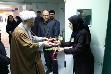 دکتر دانایی و رئیس دانشگاه سمنان در بیمارستان امیر-روزپرستار 